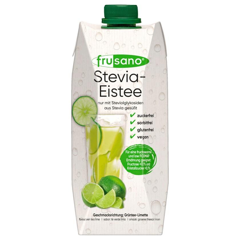 Frusano Stevia-Eistee Grüntee-Limette 0,5l